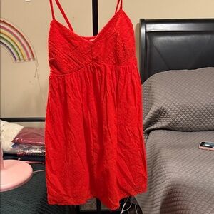 Red Sleeveless Dress